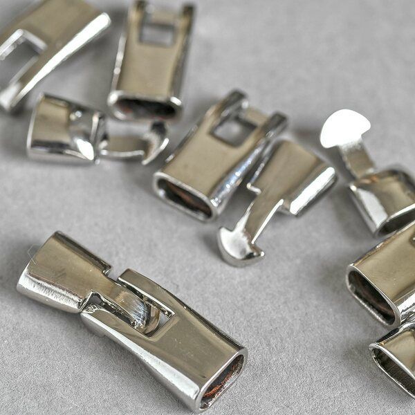Замочки застежка "защелка", цвет платина, 12х36х7 мм