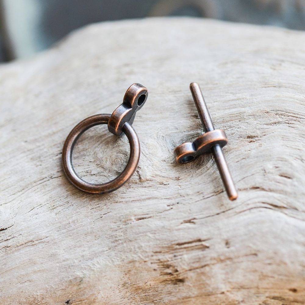 Замочки тоггл "торро", цвет красная медь, 12x3 мм