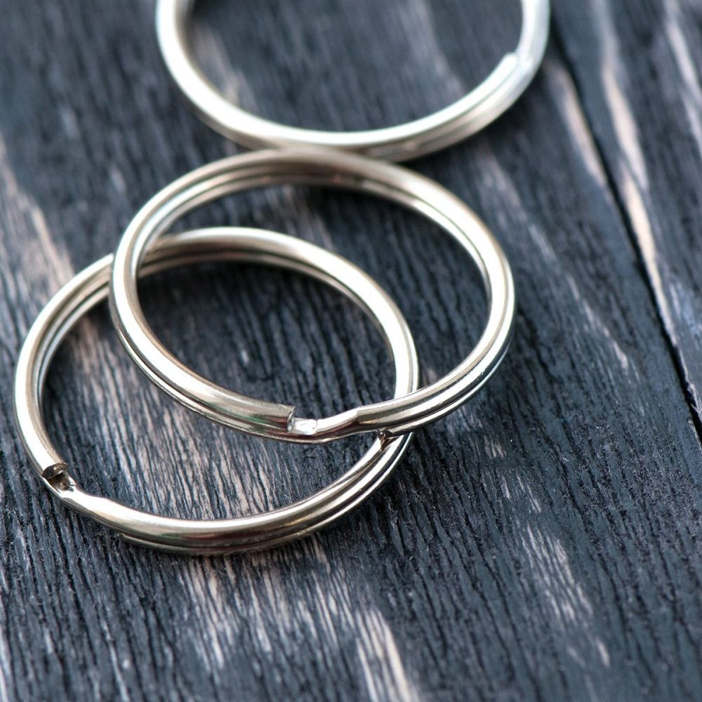 Замочки замок-кольцо для брелоков, цвет платина, 30х3 мм