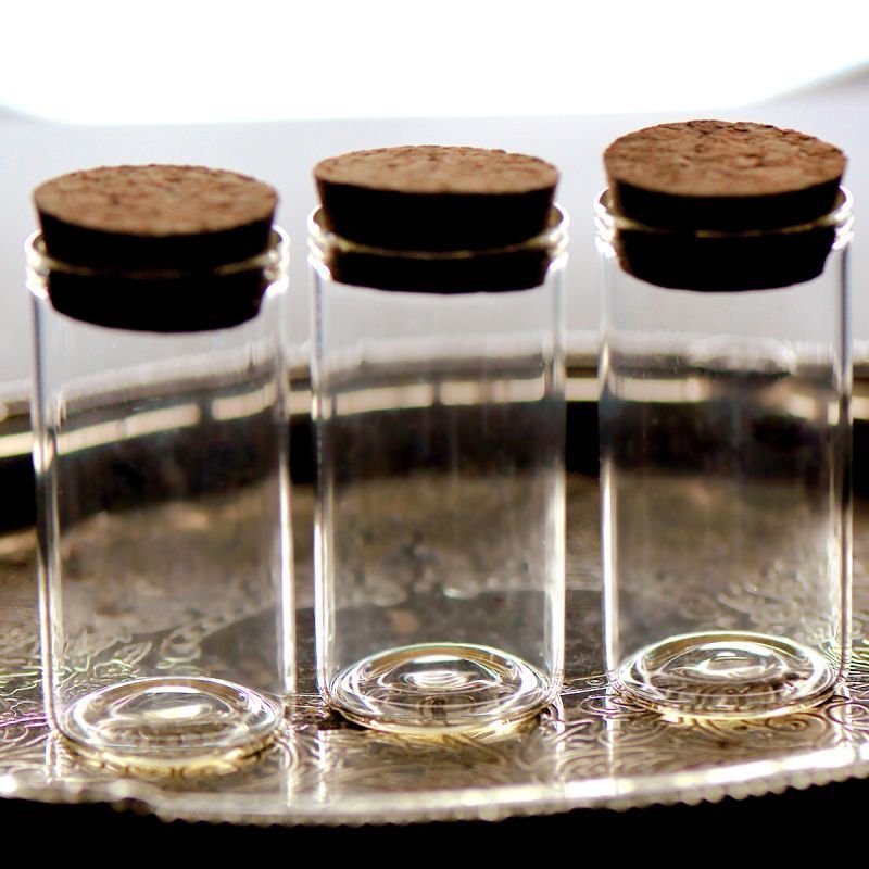 колба с крышкой, прозрачная, 60x30 мм