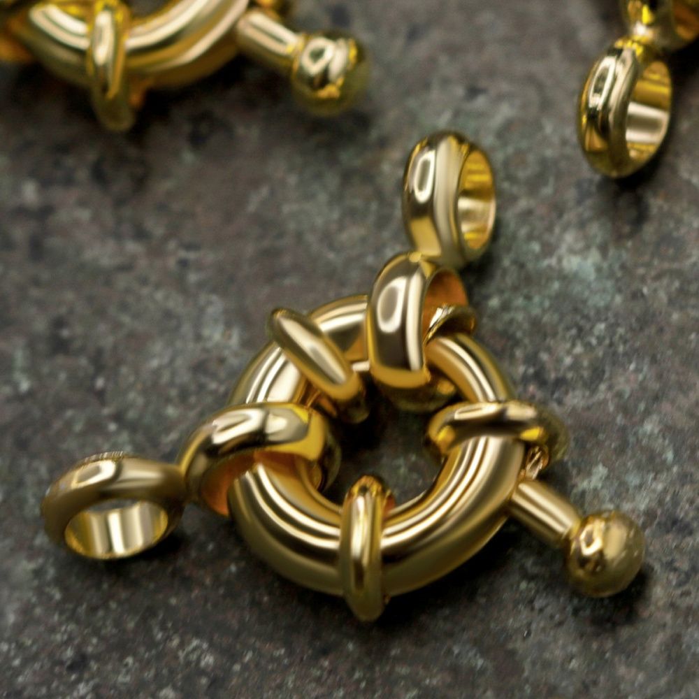 Замочки замочек-кольцо, цвет золото, 9х4 мм