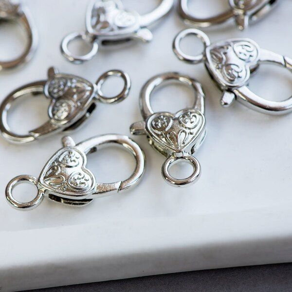 Замочки замочек-лобстер "тибет", цвет платина, 26х25х13 мм