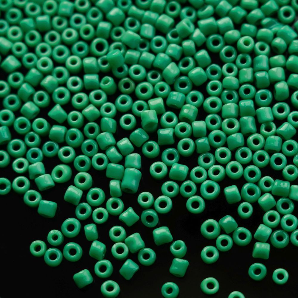бисер "радуга", цвет зеленый весенний непрозрачный, 12/0 (уп 7 г)