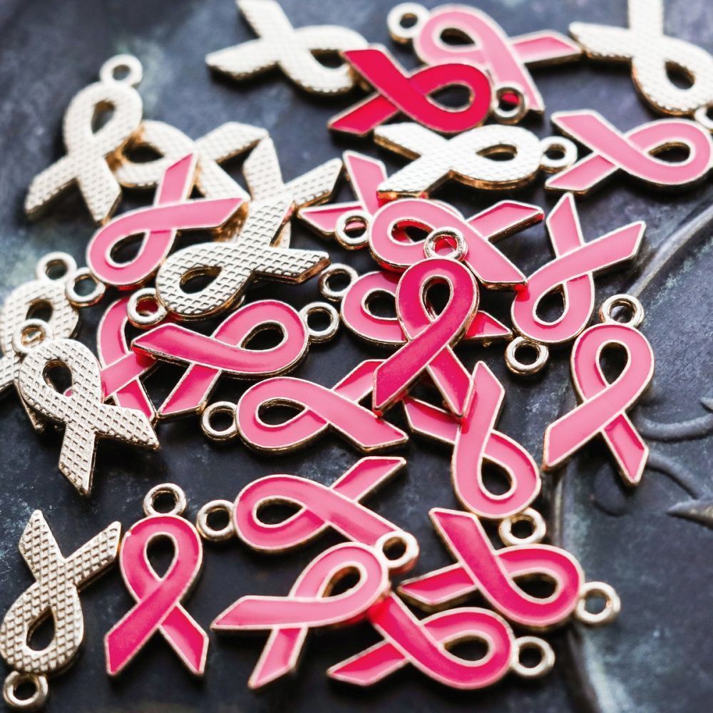 подвеска металлическая "ленточка", эмаль, цвет розовый яркий, 20x10x2 мм