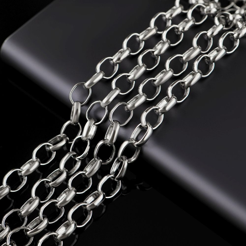 цепочка "трек", цвет платина, звено 10x8x2.5 мм