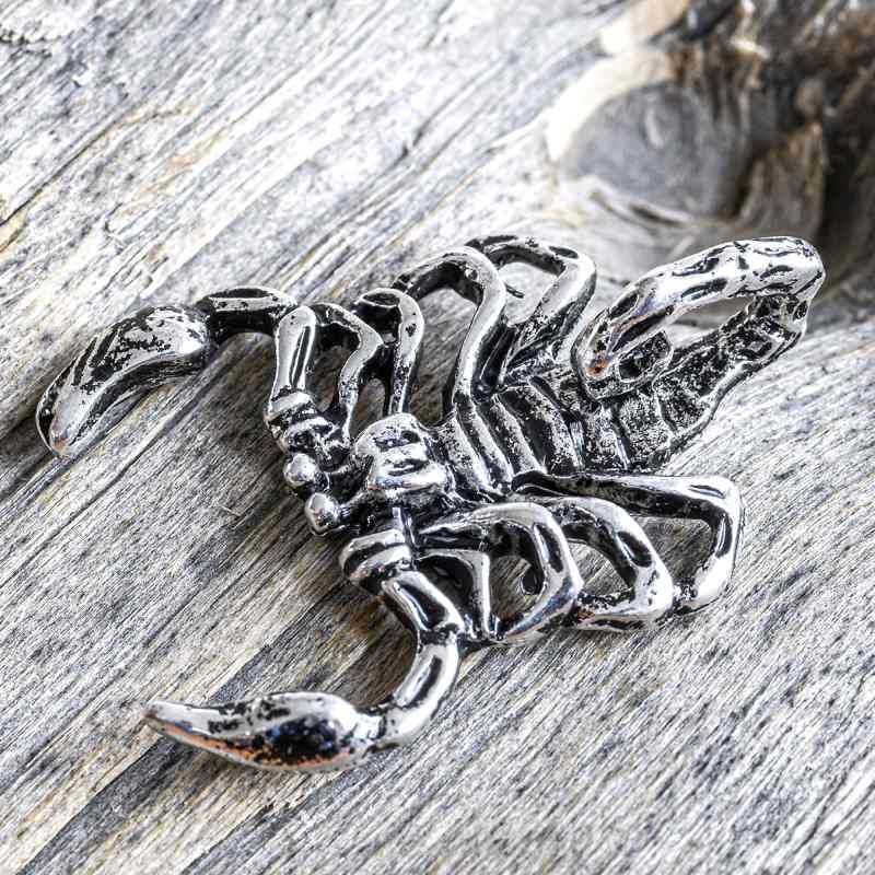 подвеска металлическая "скорпион", цвет античное серебро, 39x28x10 мм