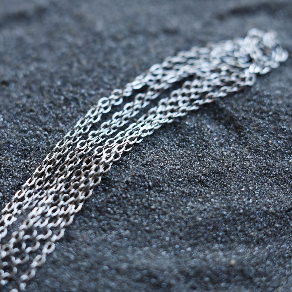 цепочка "кросс 304", цвет стальной, звено 2x1.5 мм