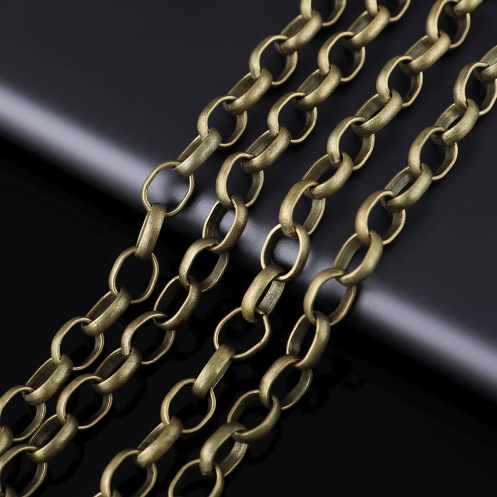 цепочка "трек", цвет античная бронза, звено 10x8x2.5 мм