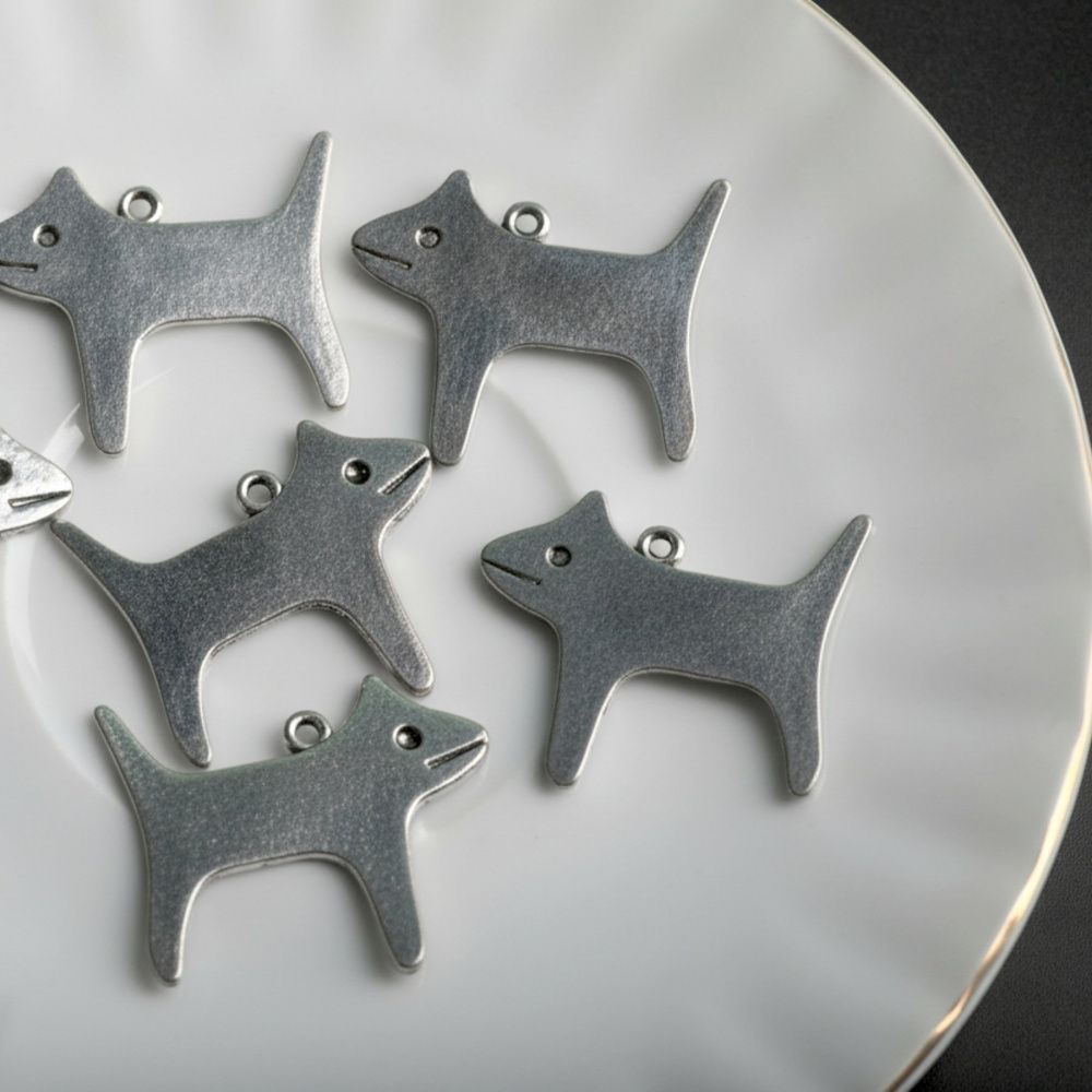 подвеска металлическая "добби", цвет античное серебро, 35x18x1.5 мм