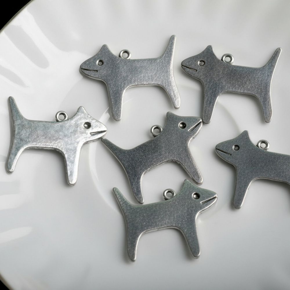 подвеска металлическая "добби", цвет античное серебро, 35x18x1.5 мм