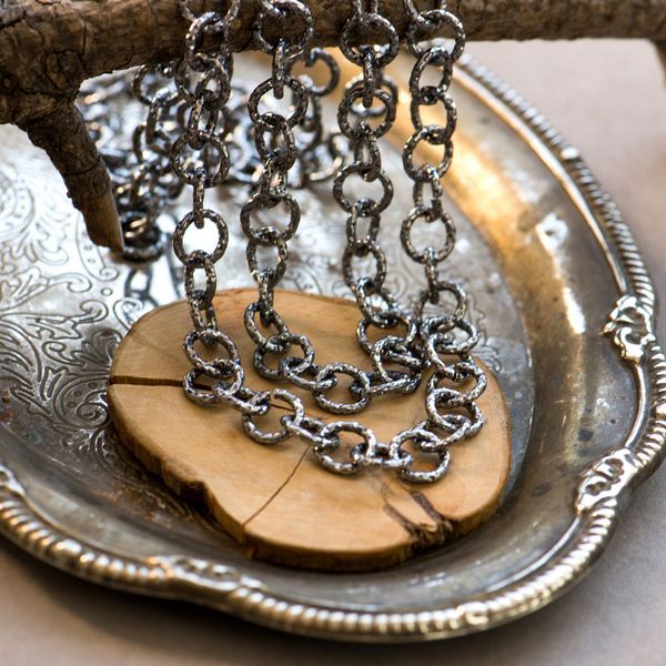 цепочка "текс", алюминий, цвет черный, звено 11.5x2 мм