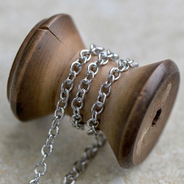 цепочка "кросс макси", цвет платина, звено 5.5x4x1 мм