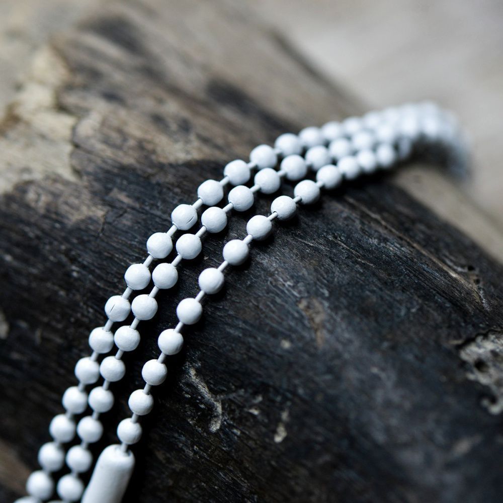 цепочка для брелока "шарик", цвет белый, 12 см