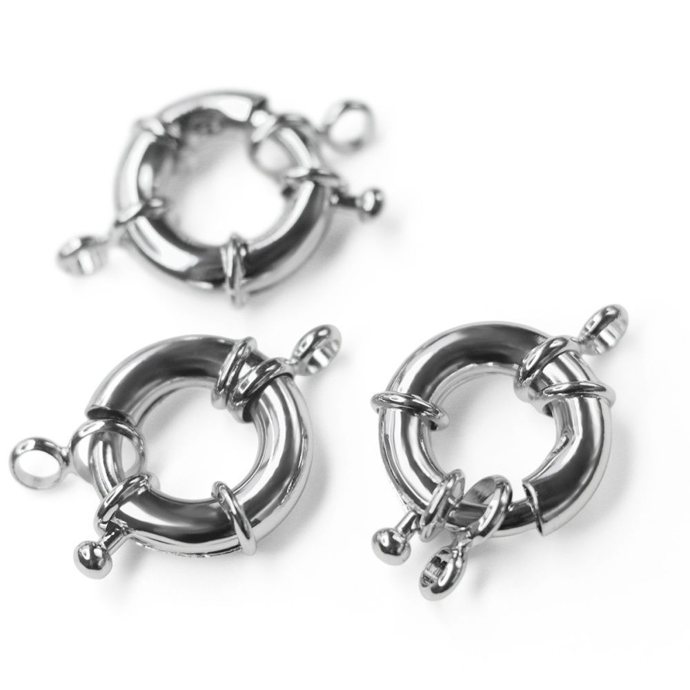 Замочки замочек-кольцо, цвет платина, 17.5x6 мм