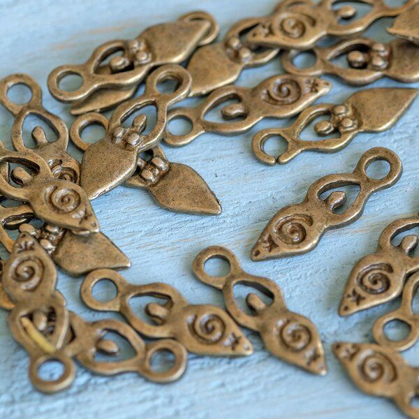 подвеска металлическая "тика", цвет античная бронза, 17х5х2 мм