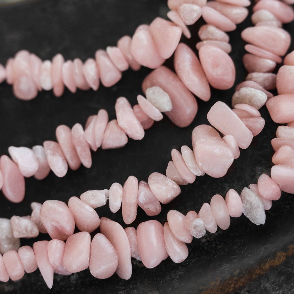 бусина опал розовый осколки, цвет розовый (уп 20 г)