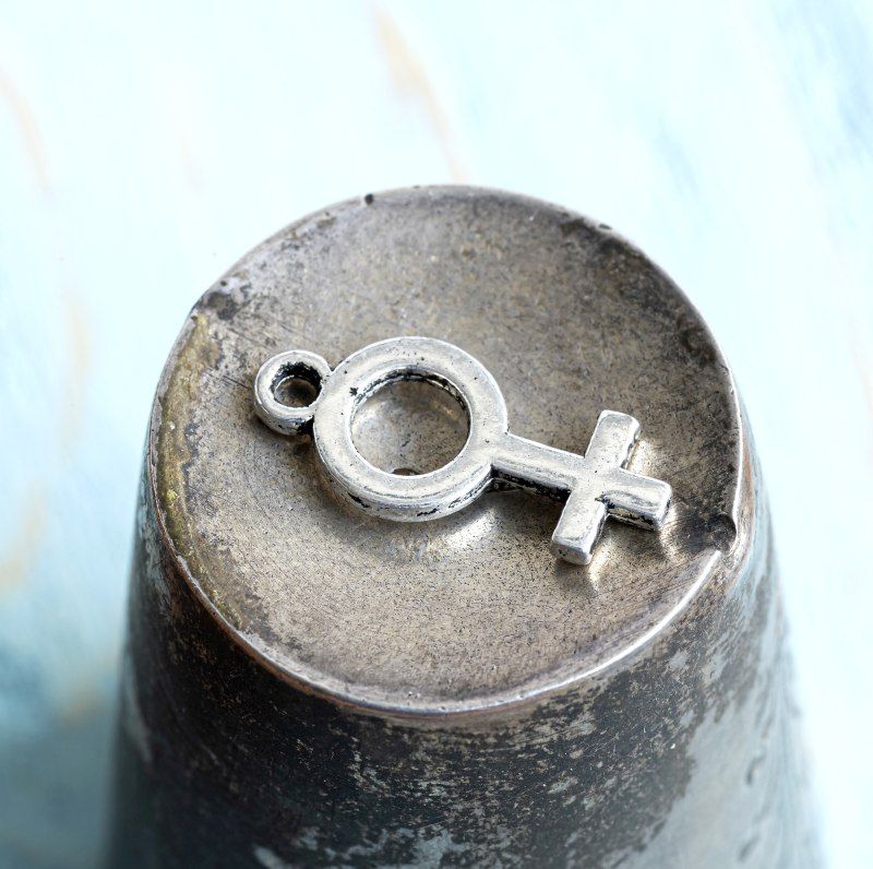 подвеска металлическая "венера", цвет античное серебро, 18x8x1.5 мм