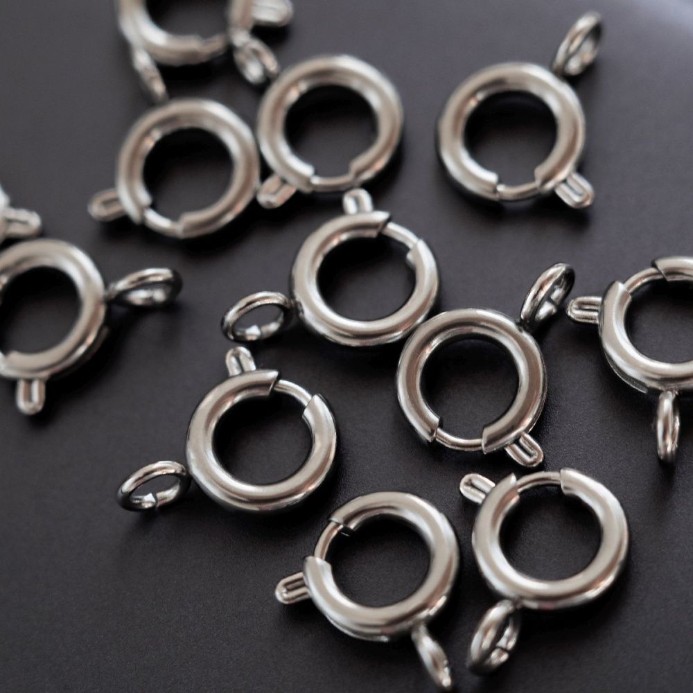 замочек шпрингельный, сталь, 11x8x2 мм