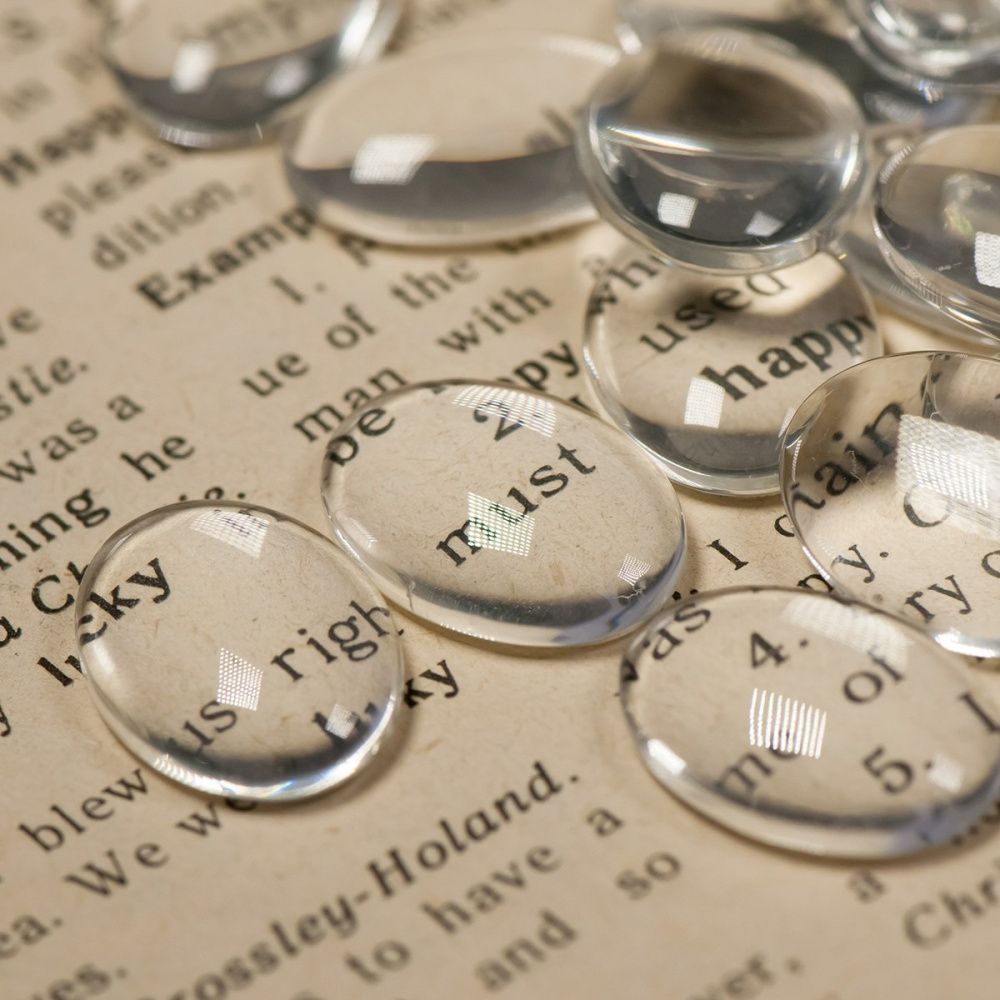 кабошон стеклянный, овальный, прозрачный, 18х13 мм