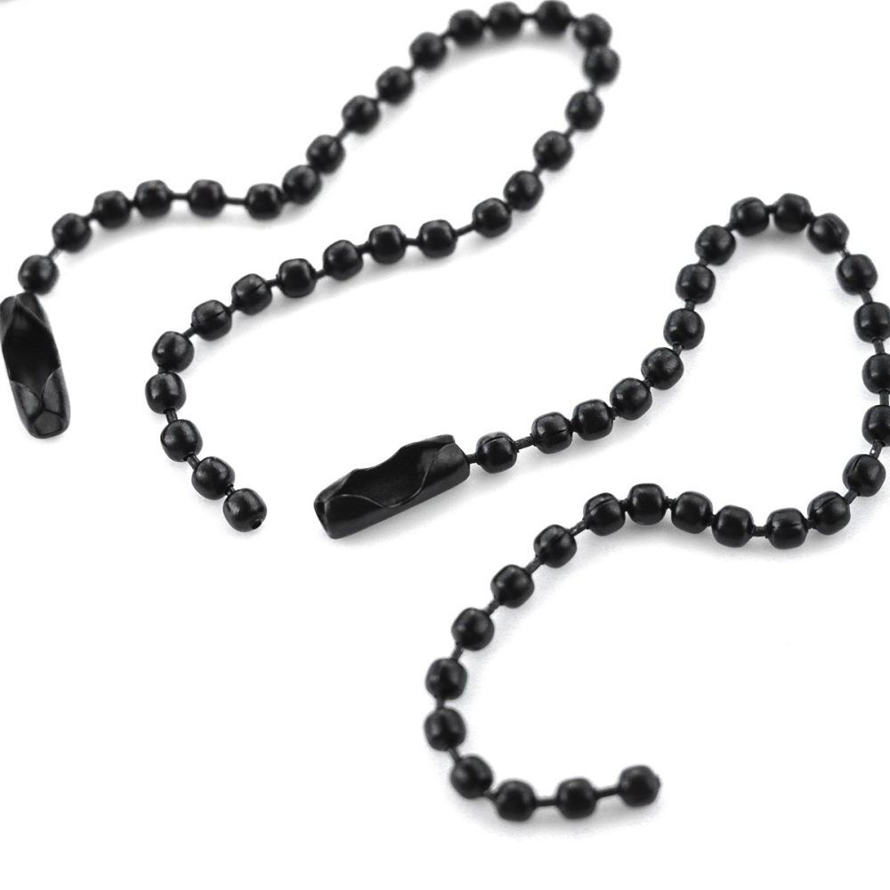 цепочка для брелока "шарик", цвет черный, 12 см