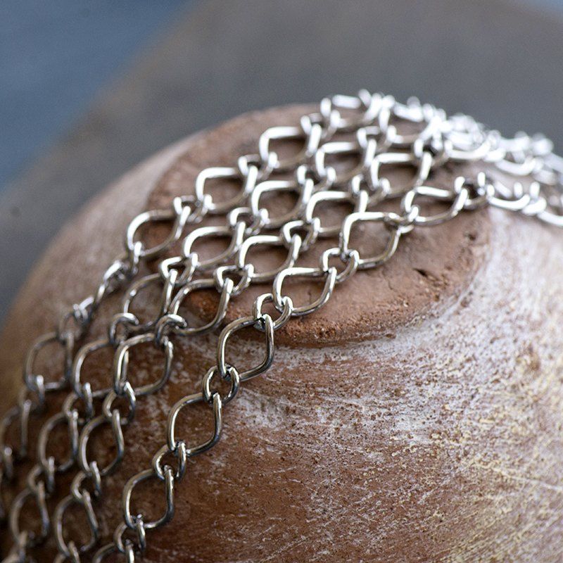 цепочка "контур", цвет платина, звено 10x7x6х4 мм