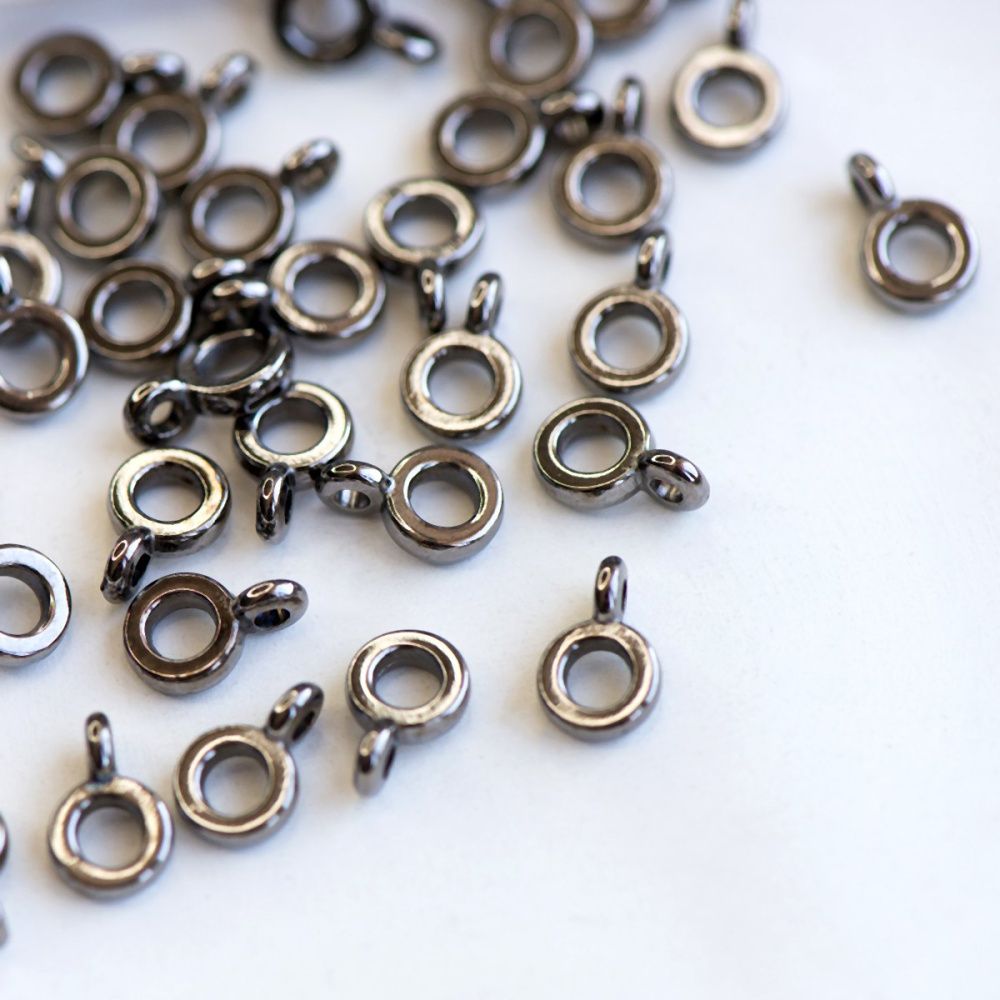 бейл "симпл", цвет черный, 6.5х2 мм (уп 20 +/-2 шт)