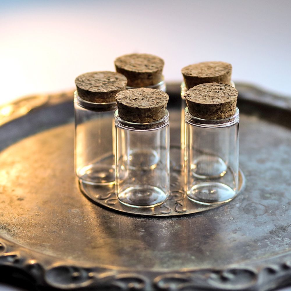 колба с крышкой, прозрачная, 50x30 мм