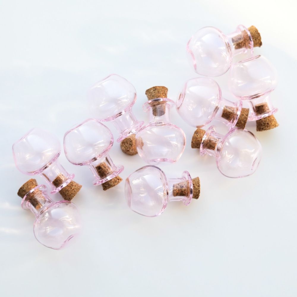 бутылочка с крышкой, кувшинчик, цвет розовый, 21x18 мм