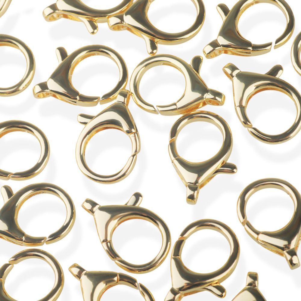 замочек-лобстер, позолота, 20x15x4.5 мм