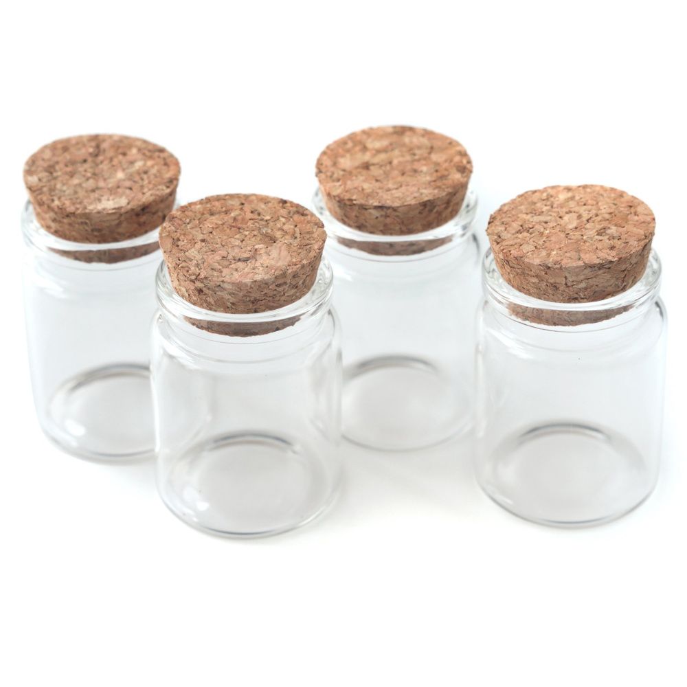 бутылочка с крышкой, прозрачная, 37x50 мм