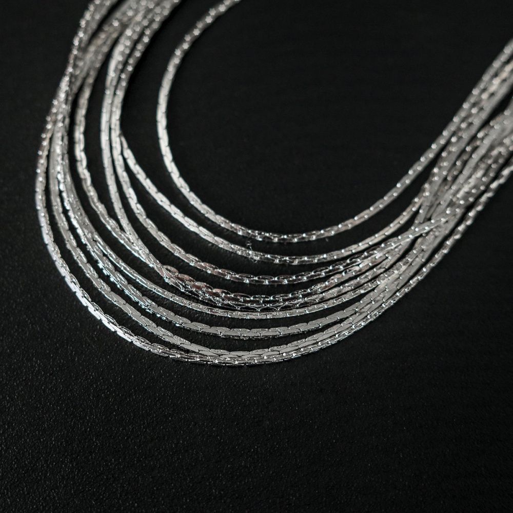 цепочка "кардан", цвет платина, звено 0.9x0.6 мм