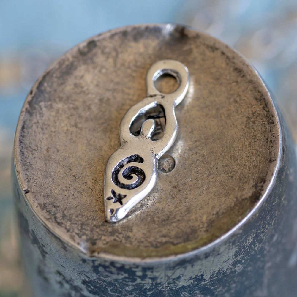 подвеска металлическая "тика", цвет античное серебро, 17х5х2 мм