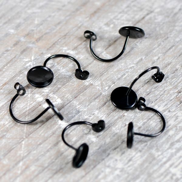 пуссеты, ответная часть с сеттингом, цвет черный, 27x12x15 мм