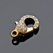 Замочек-лобстер "Глоу", цвет золото, 21x12.5x7 мм