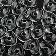 Бусина, Лэмпворк "Сердце-софт", стекло, цвет прозрачный, 14x15x5 мм