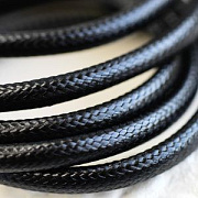 Шнур вощеный, цвет черный, 5 мм