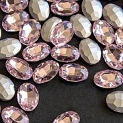 Кабошон стекло Кристалл, овальный, цвет Lt.Pink, 14х10 мм