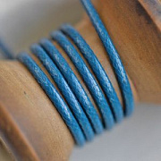 Шнур вощеный, цвет грязно-голубой, 2 мм