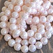 Ракушечный жемчуг круглый, цвет светло-розовый, 8 мм