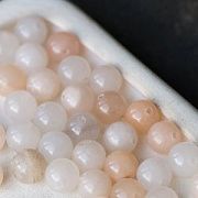 Бусина авантюрин 8, цвет кремовый, 8 мм (стренд 12 шт.)