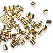 Колпачок-наконечник "Боул", для шнура, цвет золото,5x4 мм