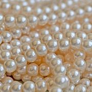 Бусина, имитация жемчуга, стекло 6, цвет пудровый жемчужный, 6 мм