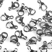 Замочек-лобстер, 304 Stainless Steel, цвет стальной, 9.3x5.8x3.2 мм