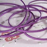 Шнур из искусственной замши, фиолетовый, 3х1.4 мм