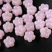 Бусина, Лэмпворк "Цветок сливы", стекло, цвет розовый, 13.5x8.5-9 мм