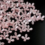 Бусина, смола "Сирень", цвет розовый перламутр, 13x13x3 мм
