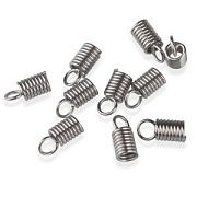 Концевик-зажим "Пружинка", 304 Stainless Steel, цвет стальной, 11x4.5 мм