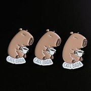 Значок металл "Кафебара", эмаль, цвет коричневый, 31x19.5x1.5 мм