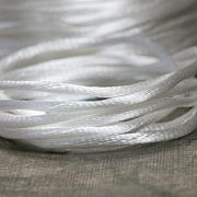 Шнур атласный для кумихимо, цвет белый, 2 мм