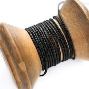 Шнур, полиэстер, цвет черный, 1 мм  